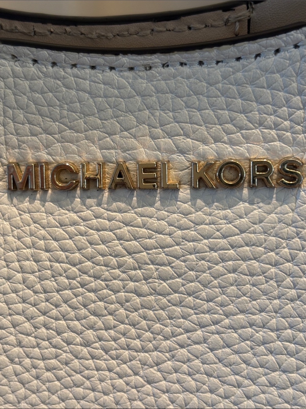 Michael Kors Cream Pebbled Leather Shoulder Hobo - Picture 16 of 16